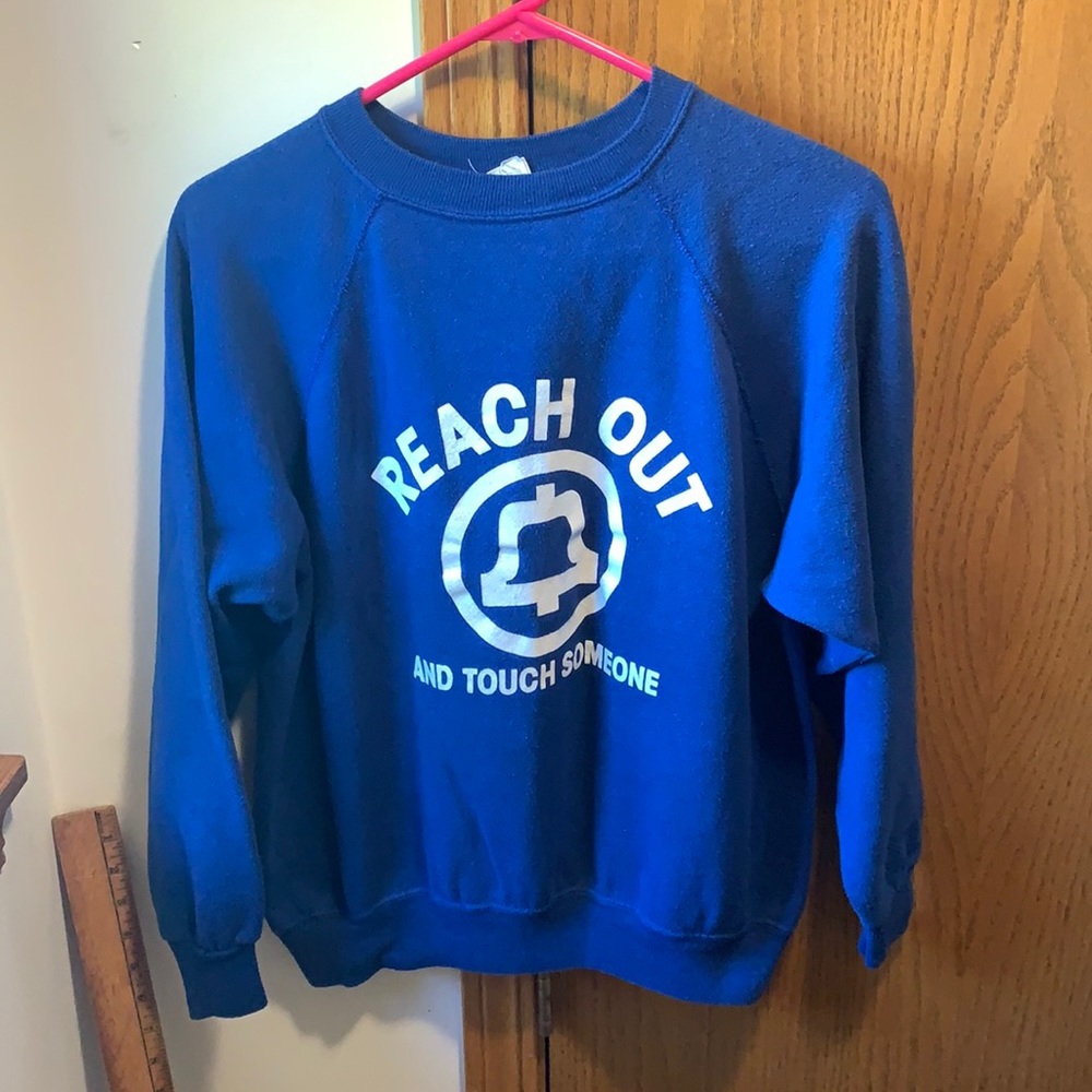 RARE BELL TELEPHONE REACH OUT AND TOUCH SWEATER
